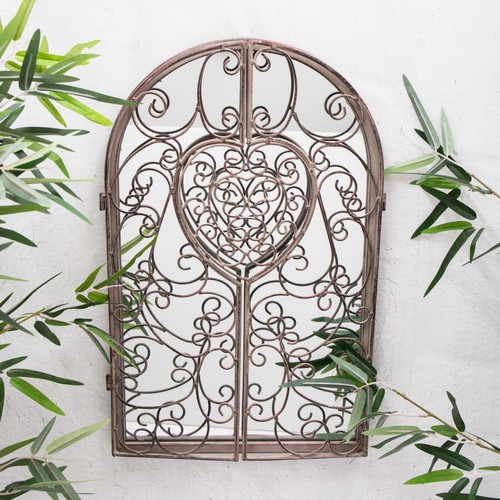 Rustic metal arched wall - metal,