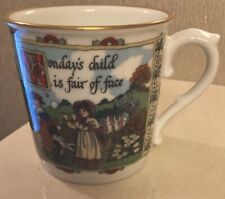 Royal Worcester Child’s Birthday Mug  Mondays Child. 