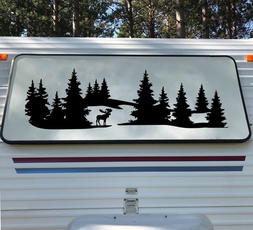Moose forest scene rv - forest, |