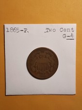 1865 2 Cent Coin Brown