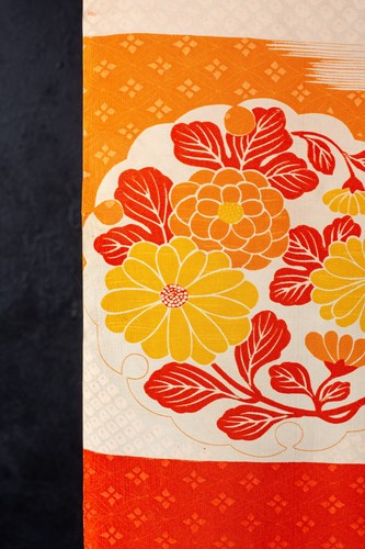 Vintage japanese silk kimono - vintage,