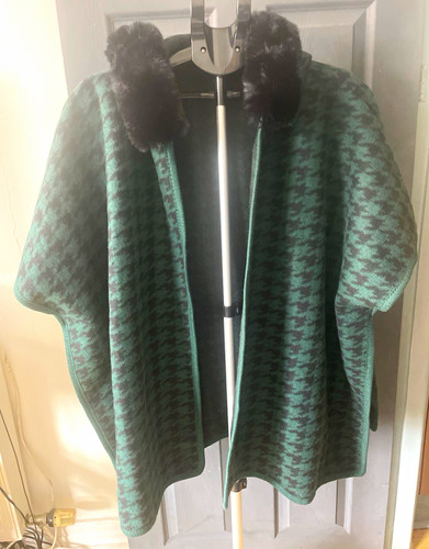 Womens green black houndstooth - womens,