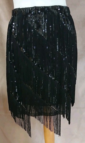 Apricot black sequin tassle - black, &