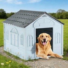 Outdoor Large Dog Kennel Grey