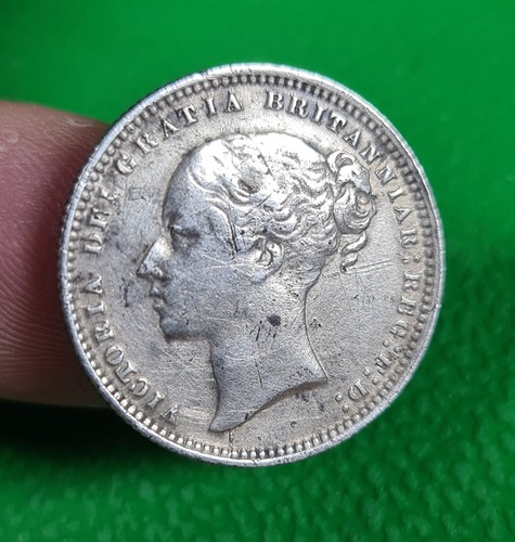 1872 silver shilling coin - 1872,