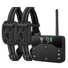 2 in 1 Wireless Dog Electric Fence & Electric Shocker Training Collar Remote Wit