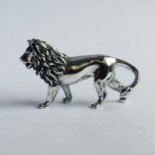Lion figurine, solid sterling