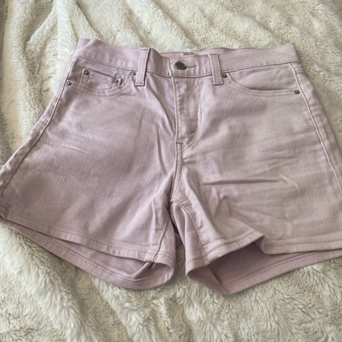 Levi pink denim jean shorts - denim,