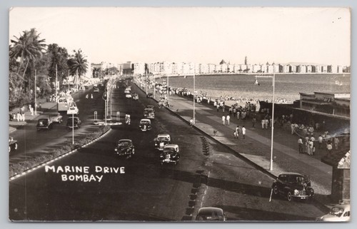 1950s rppc marine drive bombay - rppc,