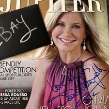 Olivia Newton-John Magazine Signed Autograph COA BAS Beckett