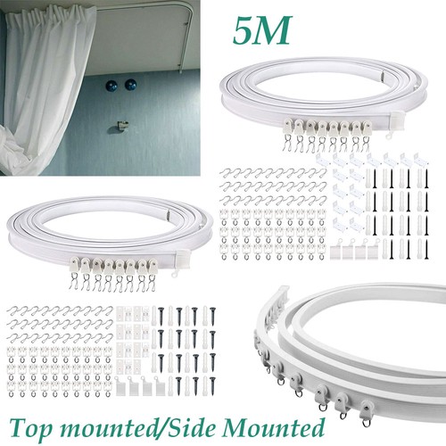 Flexible curtain rail - curtain, track