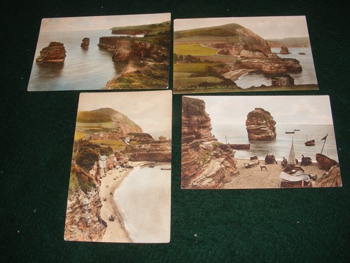 Vintage postcard ladram bay - vintage,