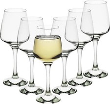 White Wine Glass 330ml Long Stem Premium Finish Homiu Florence Glasses 6 Pack