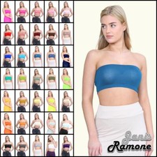 Womens Strapless Bra Crop Top