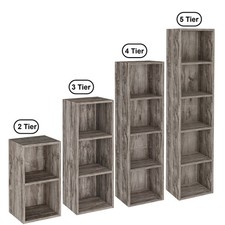 Cube 2 3 4 5 Tier Wood Bookcase Display Shelving Storage Unit Shelves Furniture