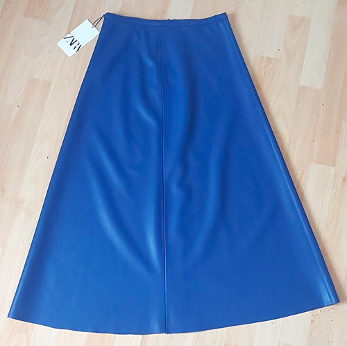 Zara blue faux leather - zara,