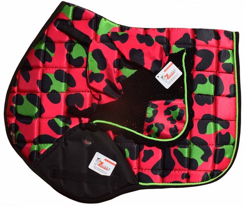 Leopard hot pink satin close - leopard,