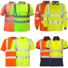 Hi Vis Viz Polo T-Shirt High