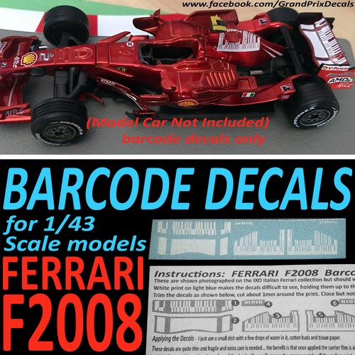 Ferrari f2008 barcode water - ferrari,