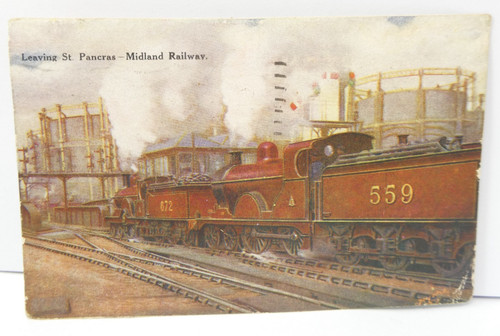 Locomotive pancras postcard - pancras,