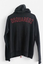 Dsquared2 black zip hoodie red