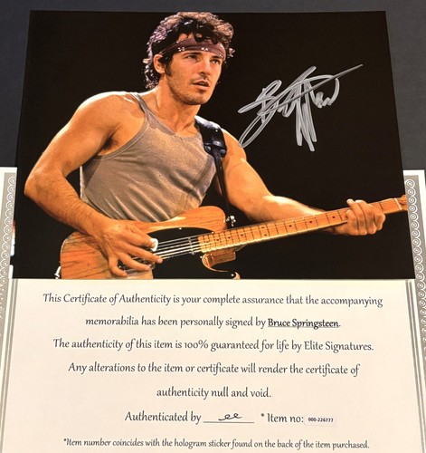 Bruce springsteen signed 8x10 - bruce,