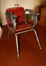 Vintage 1930's BUHLER Bauhaus Metal & Wood Childrens Chair - Needs TLC