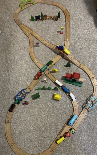 Wooden train set with - train,