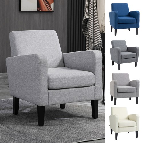 Linen modern curved - linen, armchair