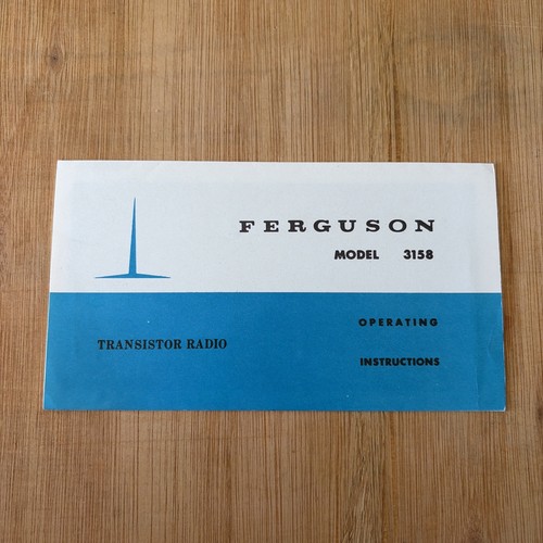 Ferguson model 3158 transistor - model,