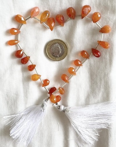 Carnelian graduated faceted - carnelian,