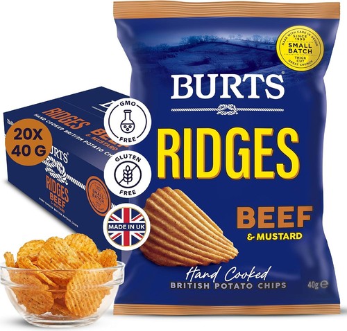Burts ridges beef mustard - beef,