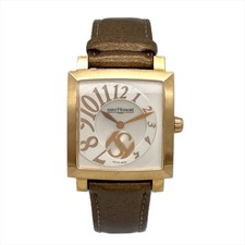SAINT HONORE Orsay watch quartz shell dial pink gold square ladies