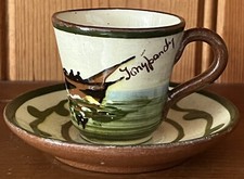 Vintage Torquay / Moto Ware Tea Cup & Saucer "The Cup That Cheers" Tony Pandy