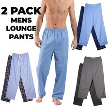 Mens 2 Pack Woven Lounge Pants