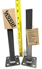 2 pk 10" Metal RAIL POST rust