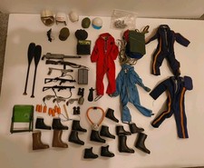 Vintage Action Man Red Devil clothes accessories, job lot bundle.Hasbro Palitoy