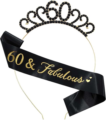 60th birthday sash - 60th,