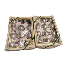 Christmas Rauch Ornaments Pyramid Vintage Christmas Tree Baubles Silver CBR