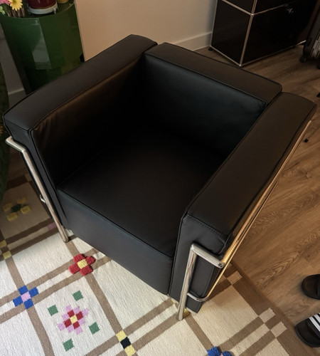 Black faux leather upholstered - faux,