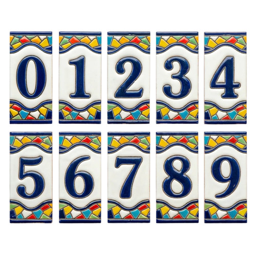 Sunburst ceramic house - ceramic, number