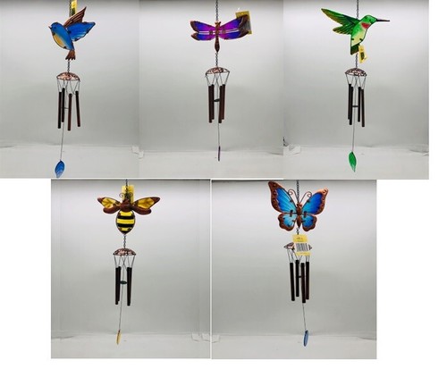 Metal glass wind chime - &,