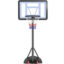 Portable Basketball Hoop Adjustable Basketball Net Stand on Wheels Outdoor Used