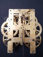 Antique New Haven Time and Strike Clock Movement Working Condition