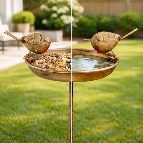 Garden bird bath - garden,