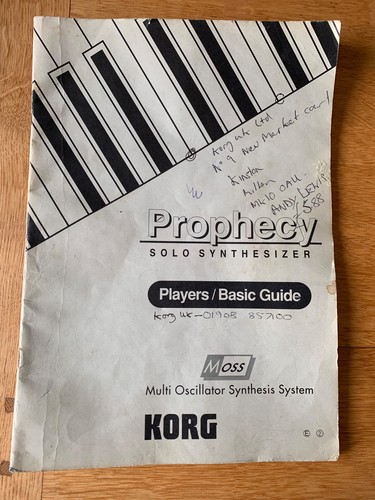 Korg prophecy players guide - korg,