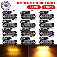 12x 4 LED Amber Strobe