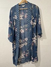 M&S Indigo Blue Floral Sheer