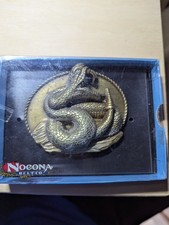 Prettyia Men's Western Cowboy Belt Buckle with Snake and Rattlesnake Design