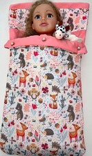 18 inch doll sleeping bag set